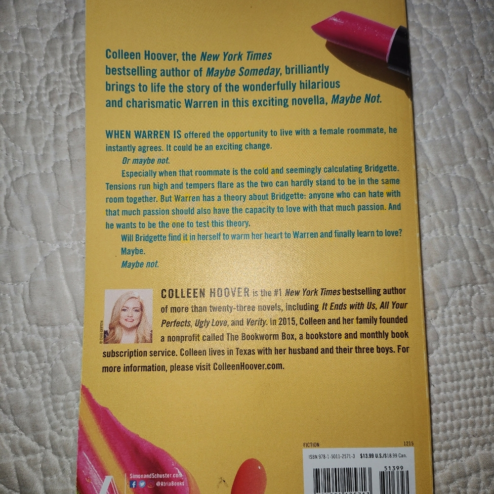 'Maybe Not' By Colleen Hoover - Picture 2 of 2